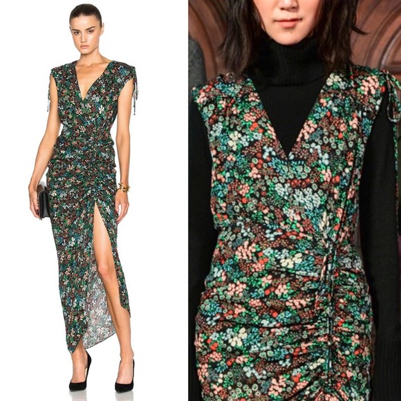 Veronica Beard Dresses & Skirts - Veronica Beard Teagan Midi Dress Fall Garden Black/Green Floral Silk Size 6